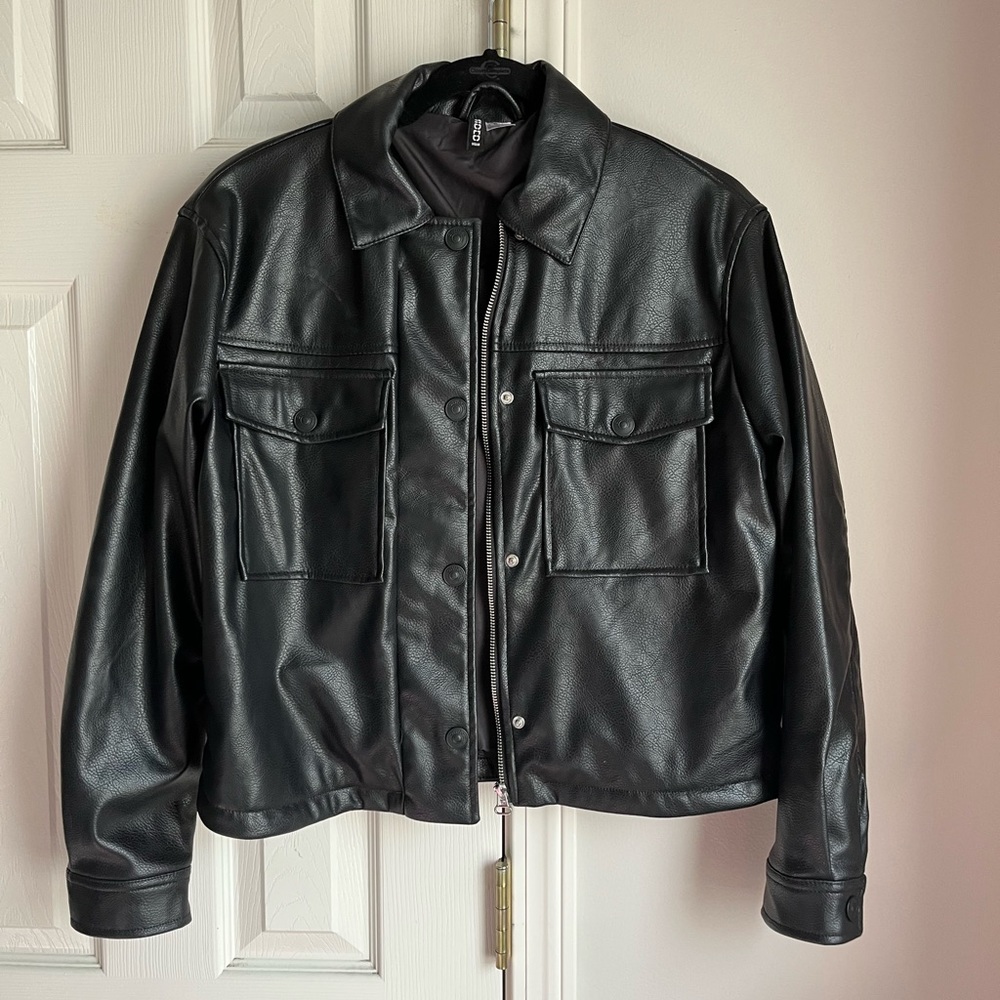 Woman’s faux leather jacket